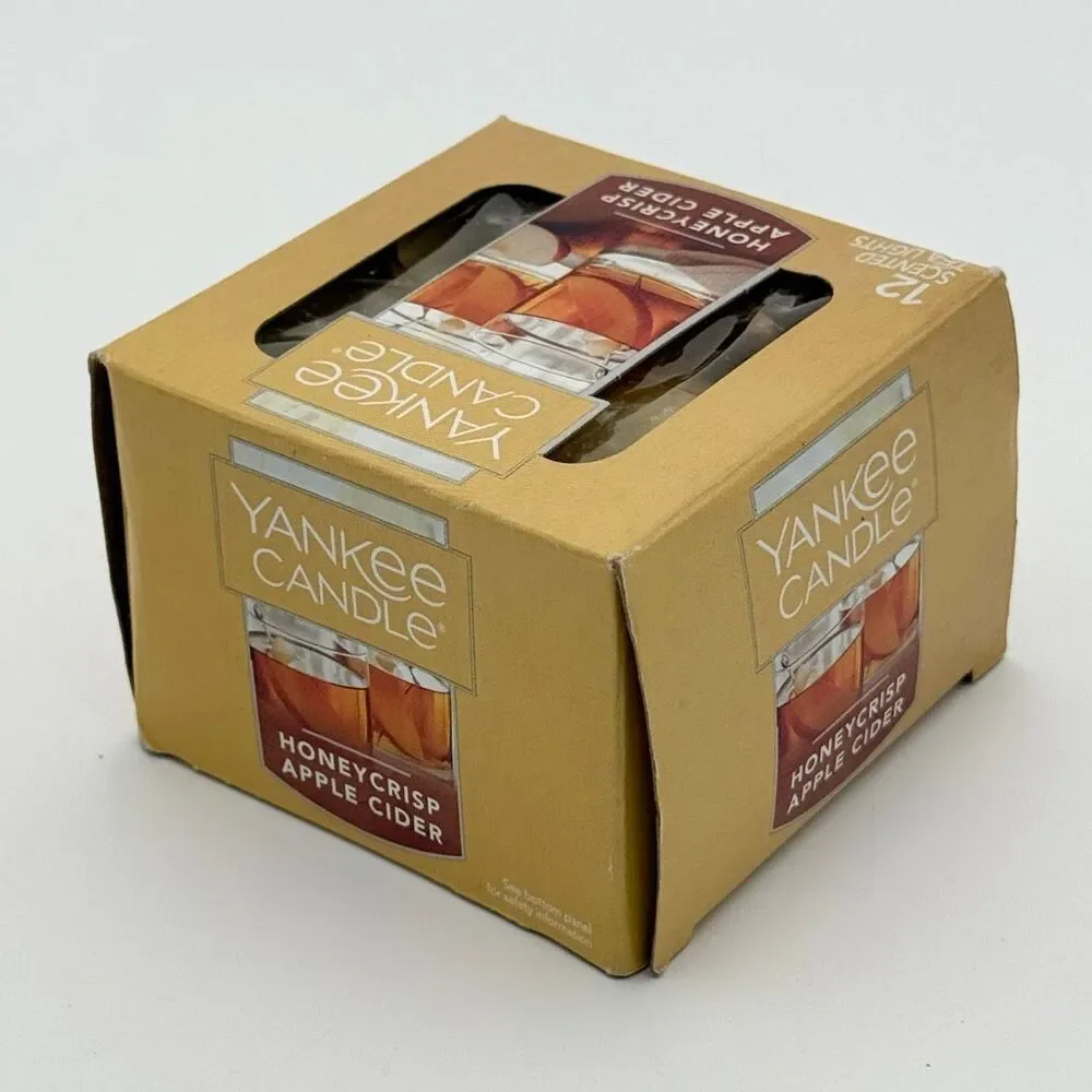 Yankee Candle Honeycrisp Apple Cider Tealight Set of 12 New